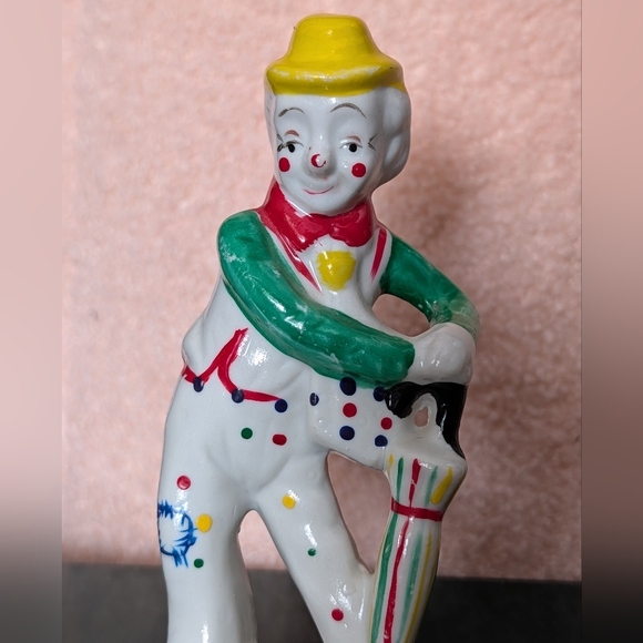 Vtg Ceramic Clown Figurine - Picture 3 of 5